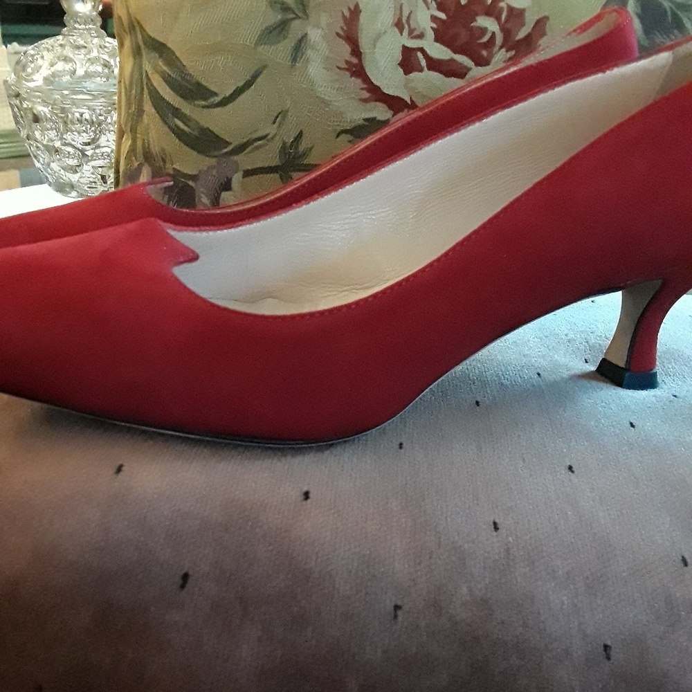 Pancaldi Diane B. Sweetheart Red Suede heels